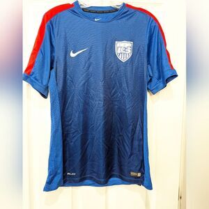 Nike Men's USA Squad Prematch 2 Game Royal/ Red/White Jersey shirt soccer sz M